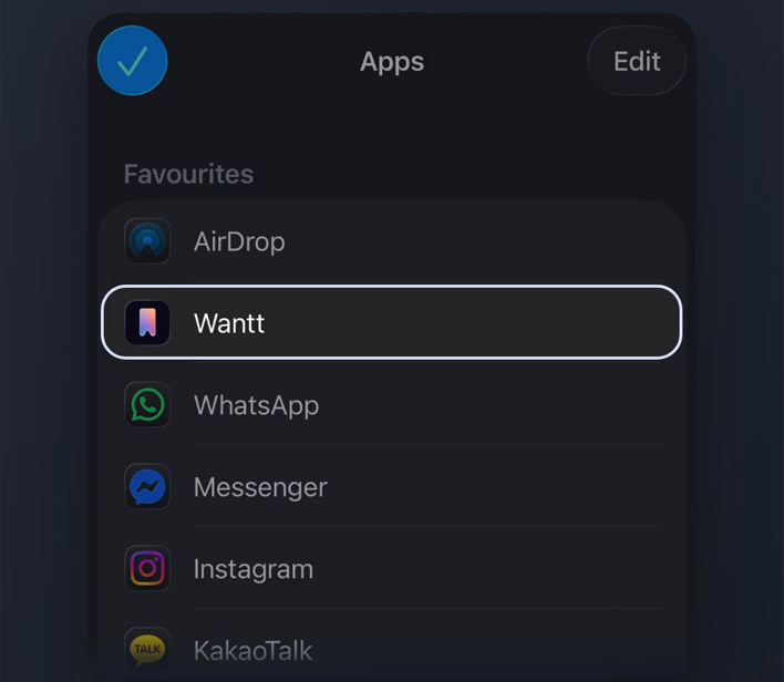 Optional Wantt Favourites reordering.